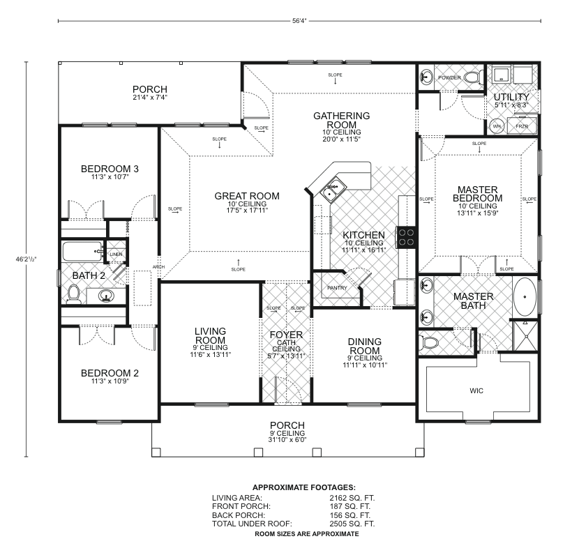 Cottage II - Custom Home Floor Plan