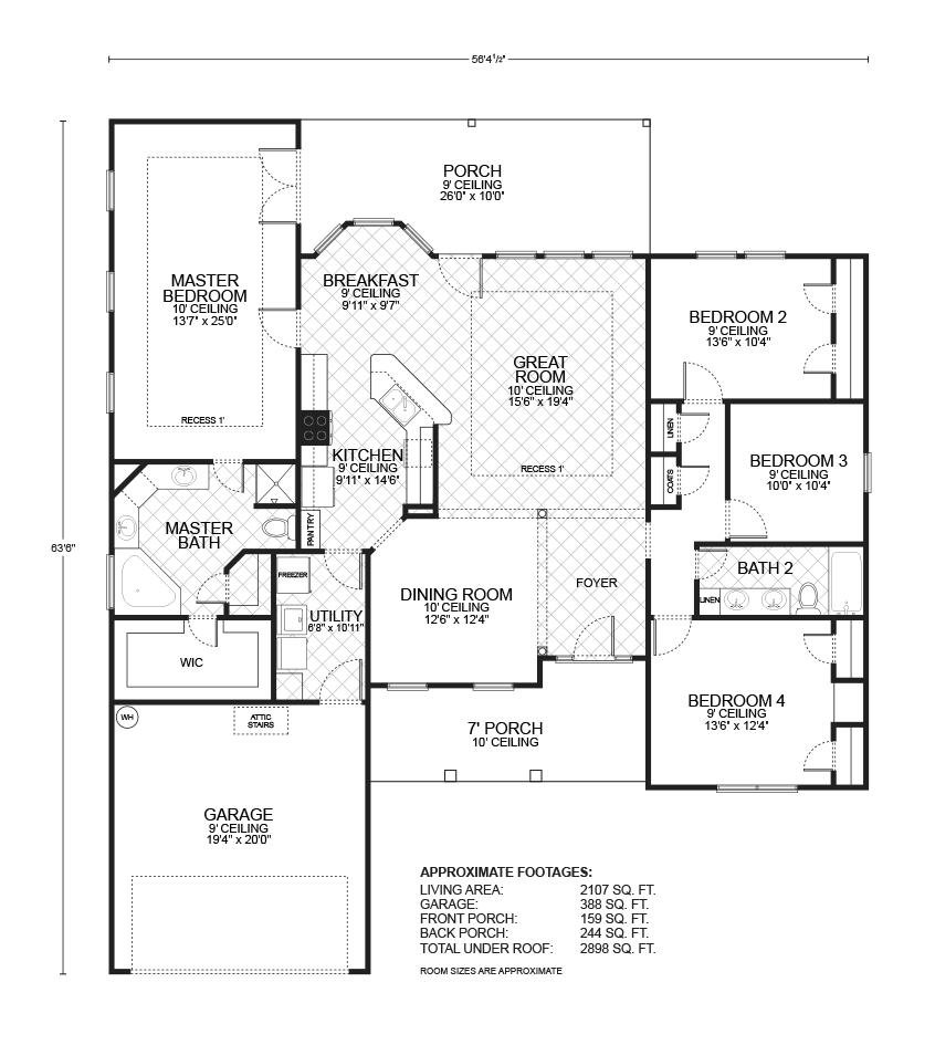 Navasota - Custom Home Floor Plan
